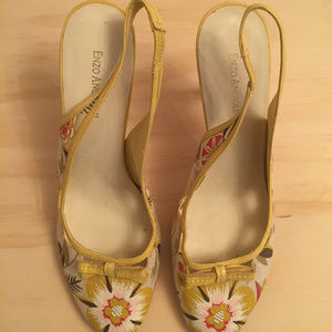 Franco Sarto floral heels